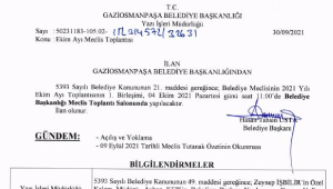 Ekim Ayı Meclis Gündemi