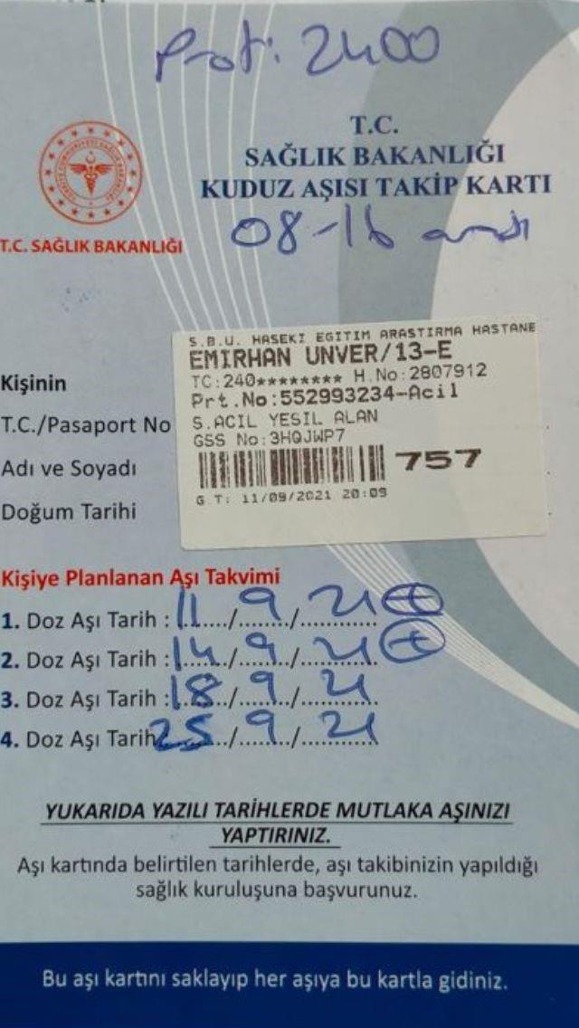 Isırılan, Aşıya Sevk Edilen Vatandaşlar